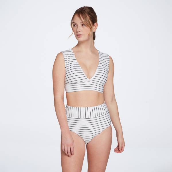 Calia / Ribbed Long Line Square Neck Bikini Top