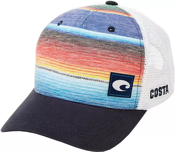 Costa Baja Stripe Trucker Hat - Blue