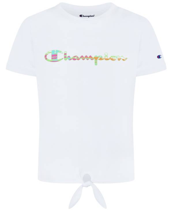 Champion Girls' Brush Stroke Tie Front T-Shirt product image