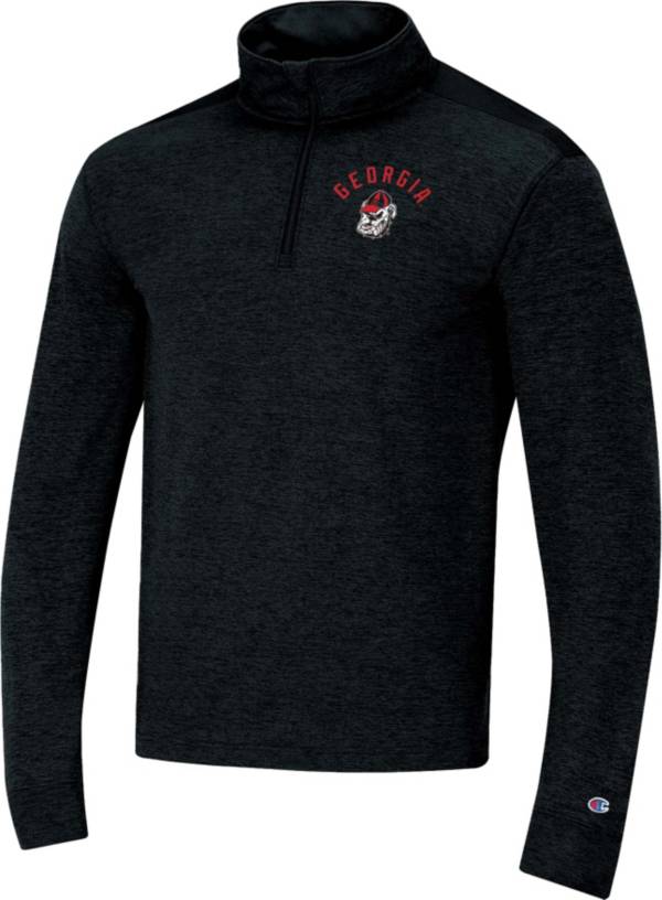 Men's Cutter & Buck Black Eastern Washington Eagles Traverse Camo Print  Stretch Quarter-Zip Pullover Top