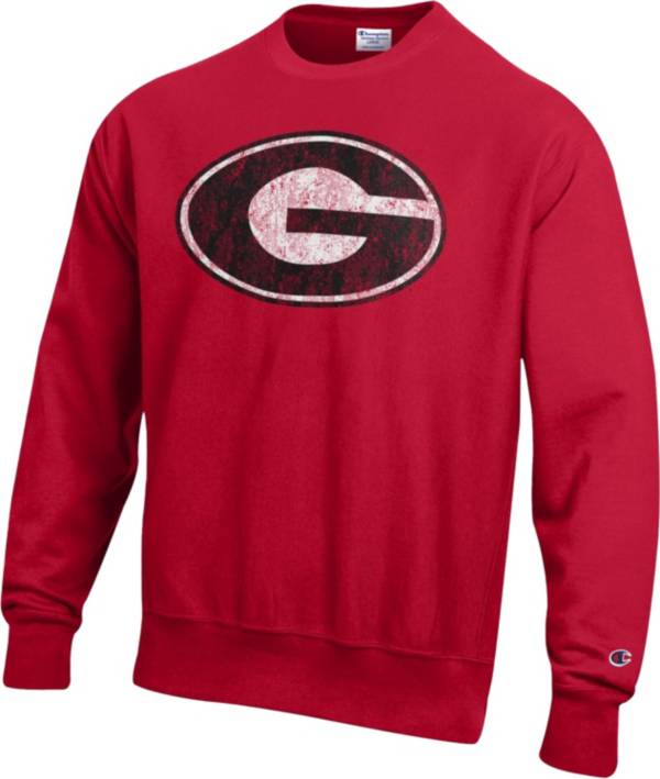 Champion Men's Georgia Bulldogs Red Reverse Weave Crew Sweatshirt product image