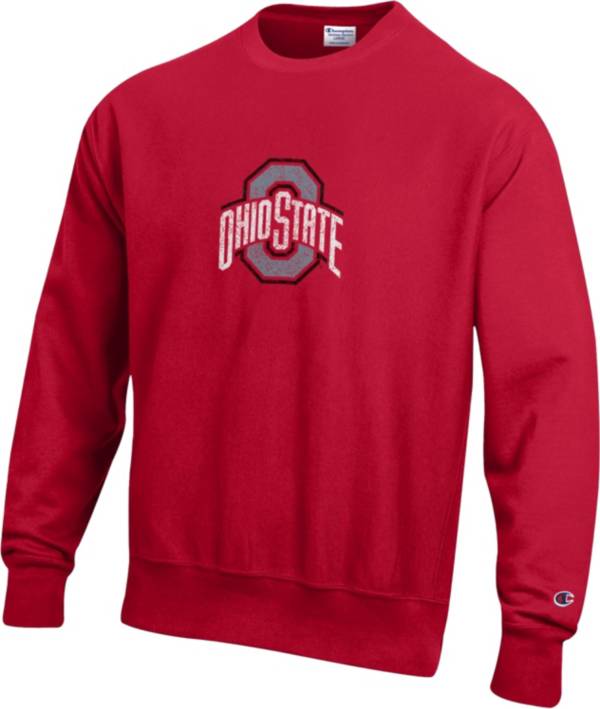 Champion Men's Ohio State Buckeyes Scarlet Reverse Weave Crew Sweatshirt product image