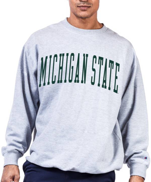 Champion Men's Big & Tall Michigan State Spartans Grey Reverse Weave Crew Sweatshirt product image