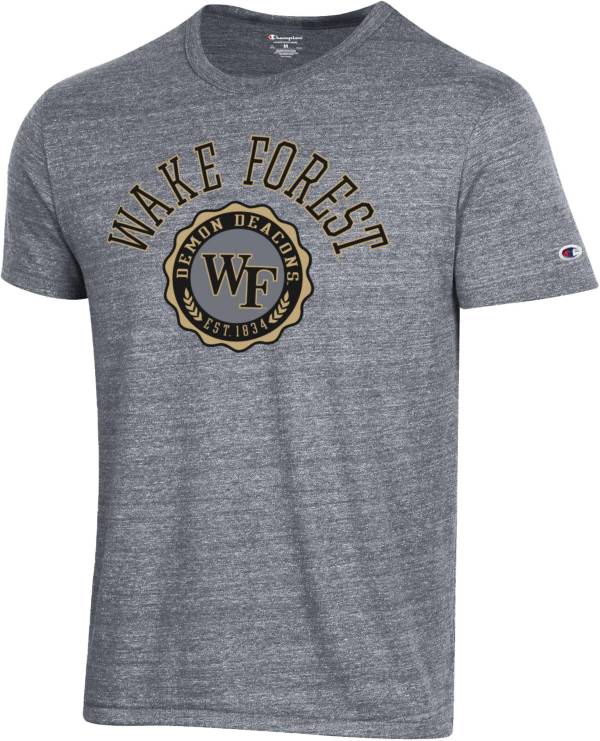 Champion Men's Wake Forest Demon Deacons Grey Triblend T-Shirt product image