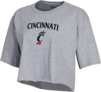 Champion Women's Cincinnati Bearcats Light Grey Cropped T-Shirt