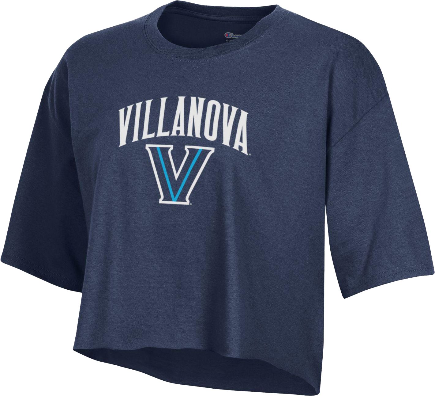 Champion Women's Villanova Wildcats Navy Cropped T-Shirt