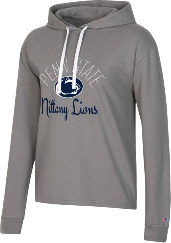Champion Women's Penn State Nittany Lions Gray French Terry Cropped Pullover Hoodie product image