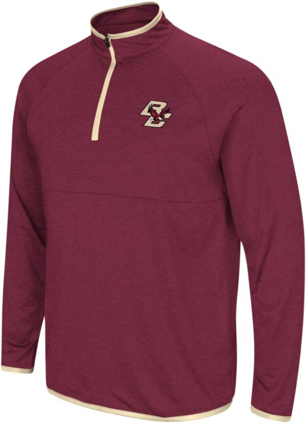Colosseum Men's Boston College Eagles Maroon Rival 1/4 Zip Jacket product image