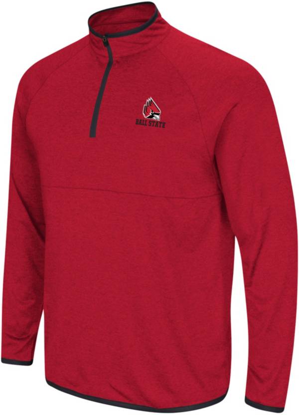 Colosseum Men's Ball State Cardinals Cardinal Rival 1/4 Zip Jacket product image