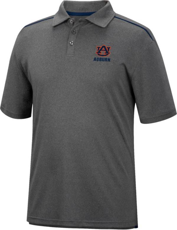 Colosseum Men's Auburn Tigers Gray Polo Golf Galaxy