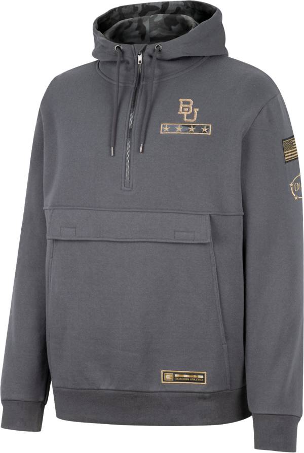 Colosseum Men's Baylor Bears Charcoal Ghost Rider 1/4  Zip Jacket product image