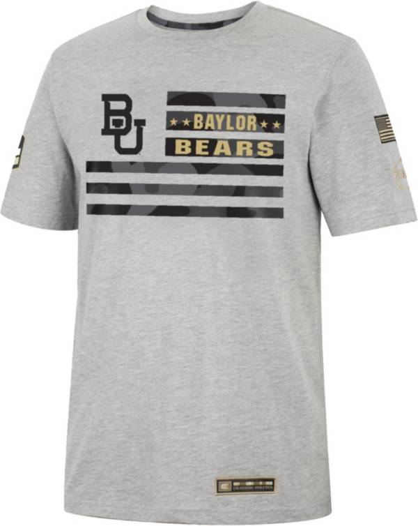 Colosseum Men's Baylor Bears Heather Grey Shockwave T-Shirt product image