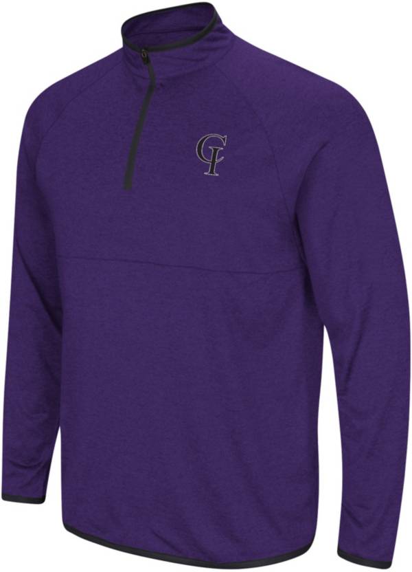 Colosseum Men's College of Idaho Yotes Purple Rival 1/4 Zip Jacket product image