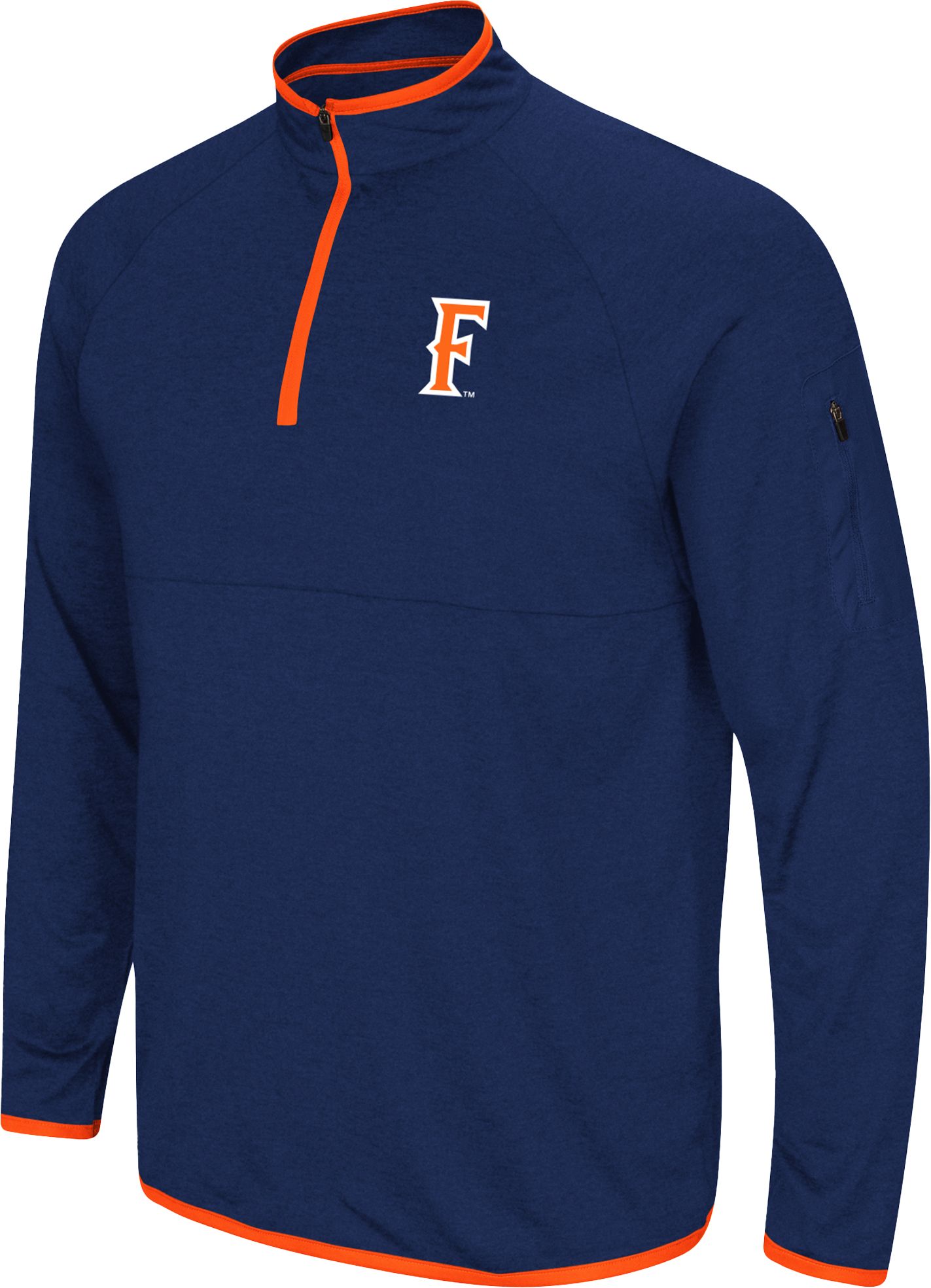 Colosseum Men's Cal State Fullerton Titans Navy Rival 1/4 Zip Jacket