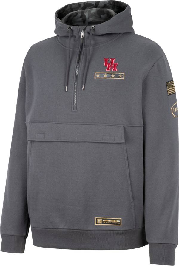 Colosseum Men's Houston Cougars Charcoal Ghost Rider 1/4  Zip Jacket product image