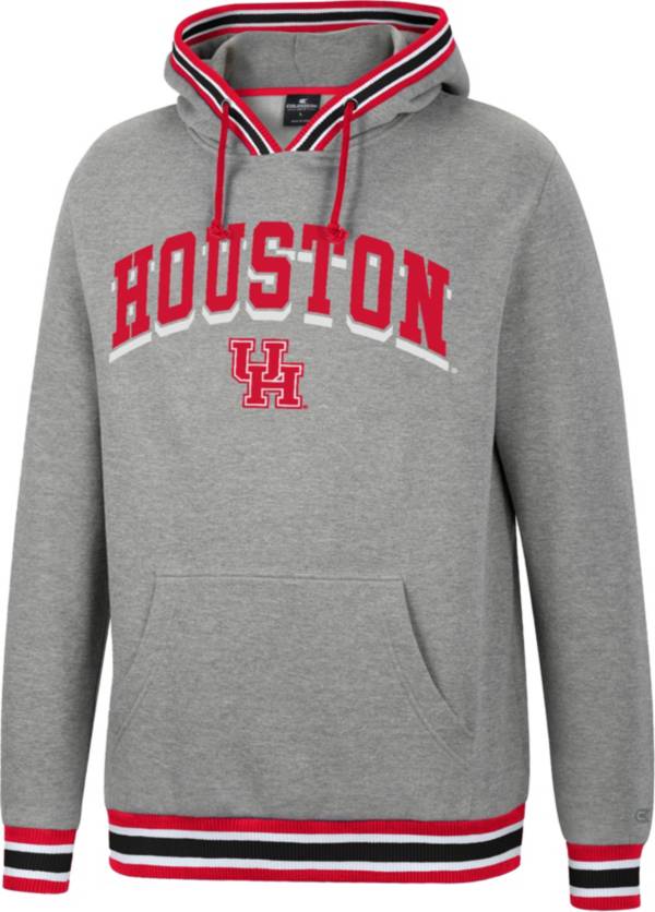 Colosseum Men's Houston Cougars Grey Baller Pullover Hoodie product image