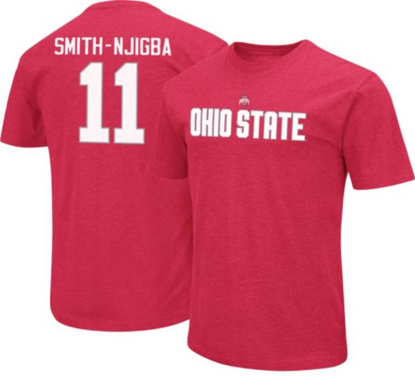 Colosseum Men's Ohio State Buckeyes Scarlet Jaxon Smith-Njigba #11 T-Shirt, Large