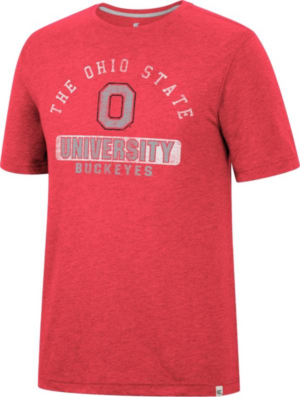 Colosseum Men's Ohio State Buckeyes Garnet Tri-Blend T-Shirt product image