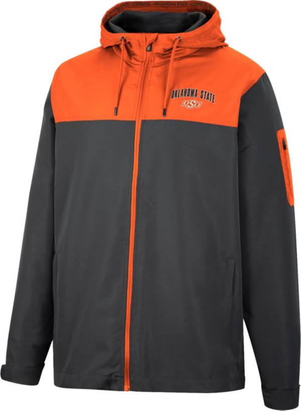Colosseum Men's Oklahoma State Cowboys Grey Hooded Windbreaker product image