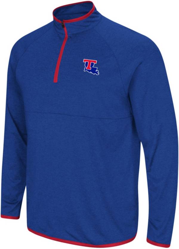 Colosseum Men's Louisiana Tech Bulldogs Blue Rival 1/4 Zip Jacket ...