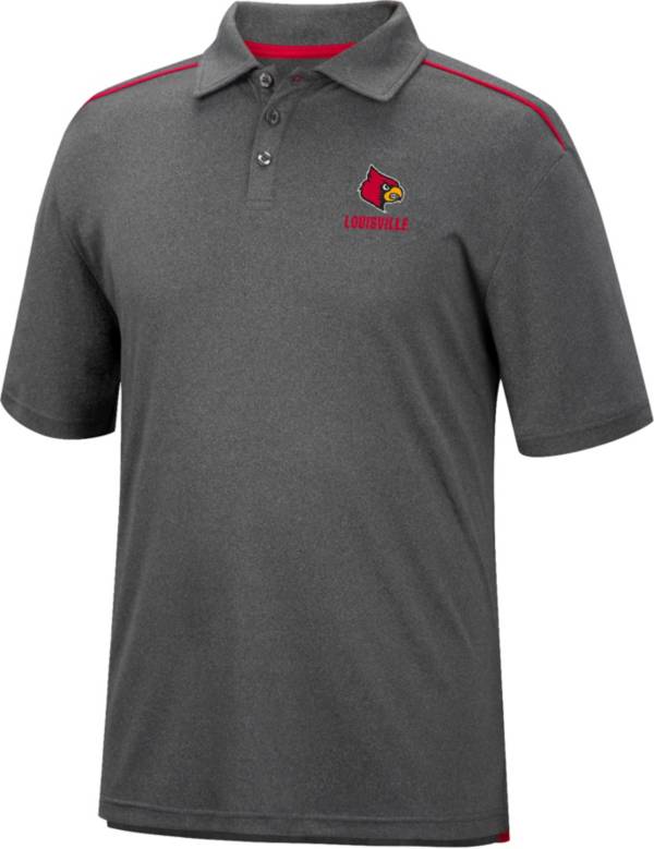 Colosseum Men's Louisville Cardinals Gray Polo, XL | Holiday Gift