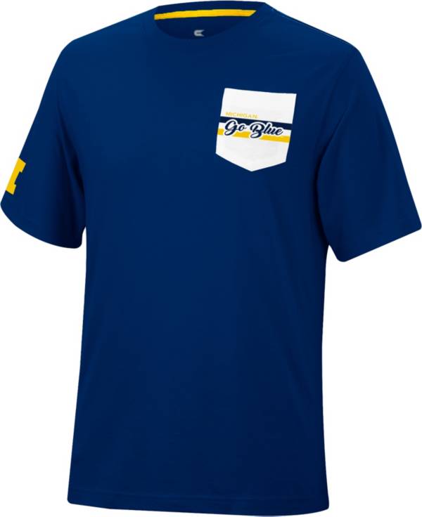 Colosseum Men's Michigan Wolverines Blue League Game T-Shirt product image