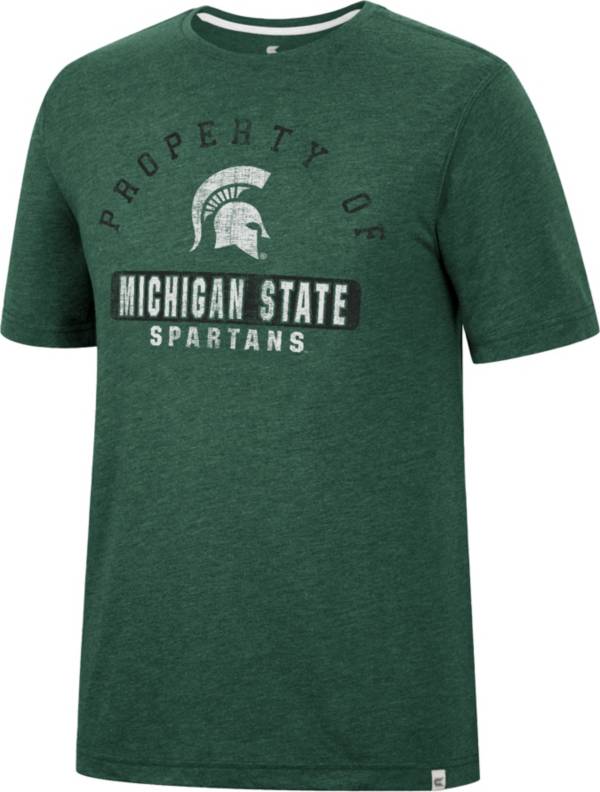 Colosseum Men's Michigan State Spartans Duke Blue Tri-Blend T-Shirt product image
