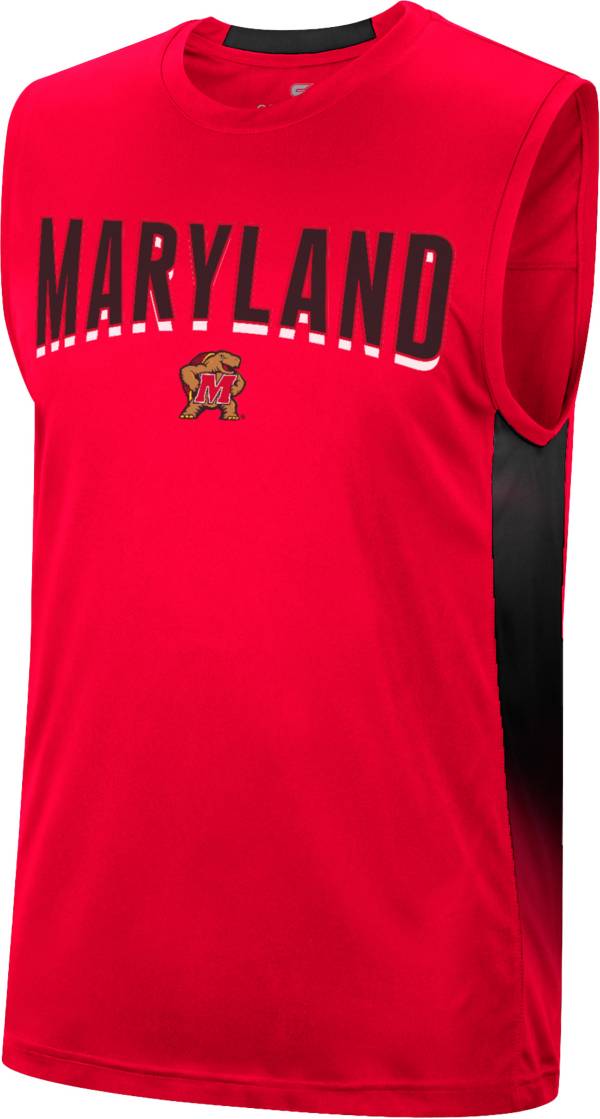 Colosseum Men's Maryland Terrapins Red Hollywood Sleeveless T-Shirt product image
