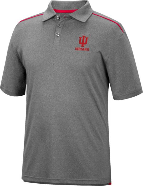 Colosseum Men's Indiana Hoosiers Gray Polo product image