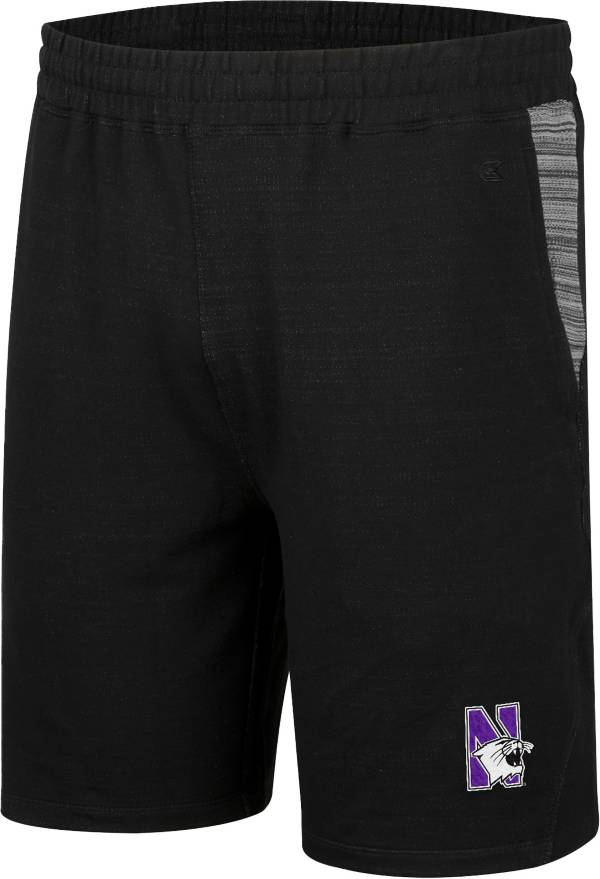 Colosseum Men's Northwestern Wildcats Black Thunder Fleece Shorts product image
