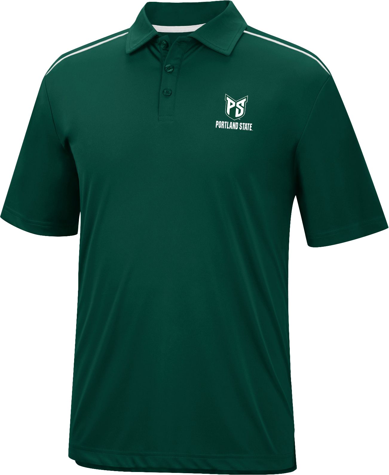 Colosseum Men's Portland State Vikings Green Polo