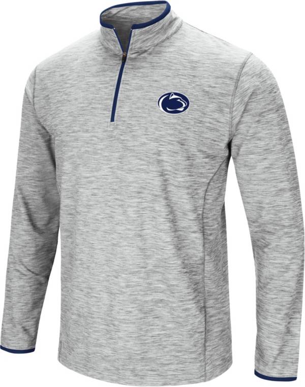 Colosseum Men's Penn State Nittany Lions Gray Rival Poly 1/4 Zip Jacket product image