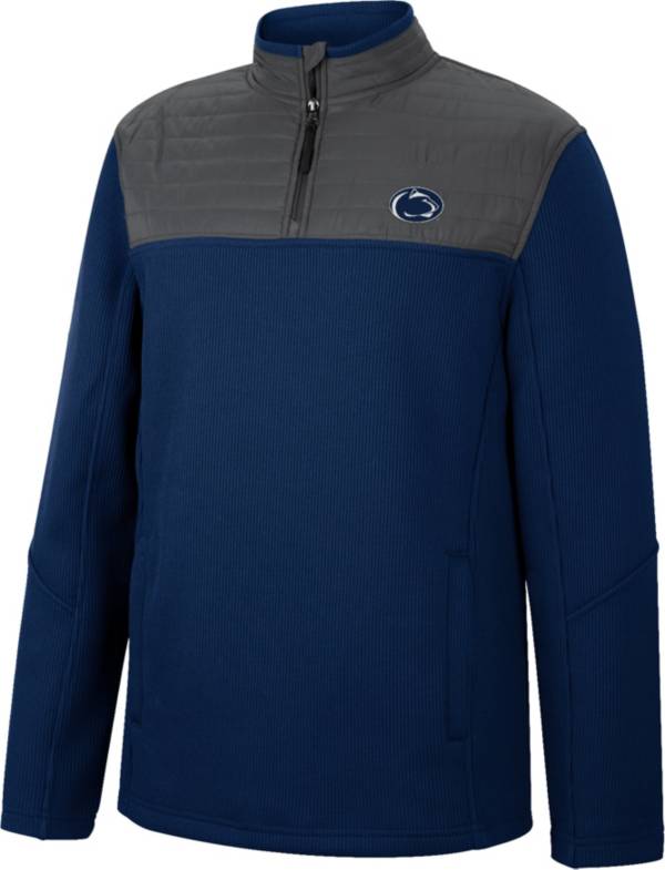 Colosseum Men's Penn State Nittany Lions Navy The Goods Long Sleeve 1/4 Zip Jacket product image
