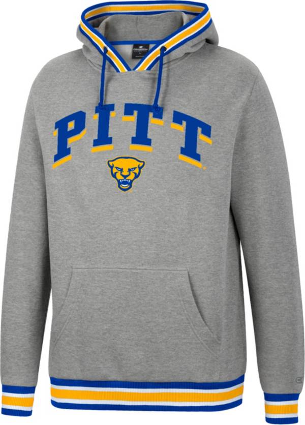Colosseum Men's Pitt Panthers Grey Baller Pullover Hoodie product image