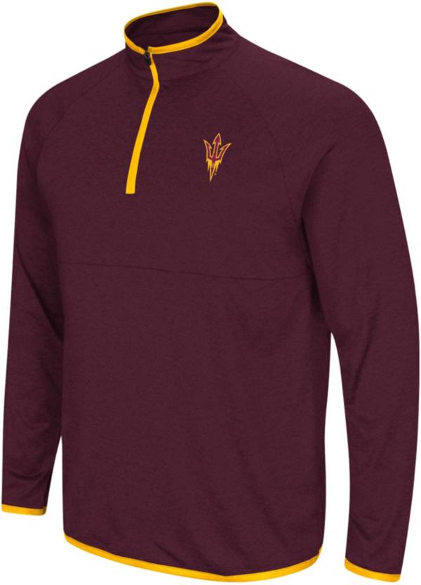 Colosseum Men's Arizona State Sun Devils Maroon Rival 1/4 Zip Jacket product image