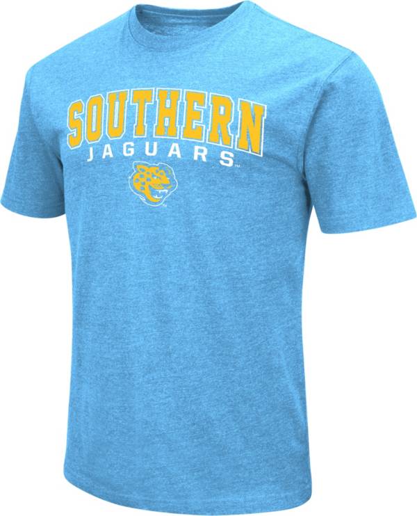 Tones of Melanin / Men's Southern University Jaguars Columbia Blue Tie-Dye  T-Shirt