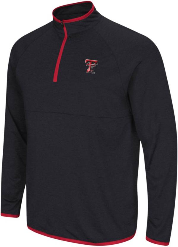 Colosseum Men's Texas Tech Red Raiders Black Rival 1/4 Zip Jacket product image