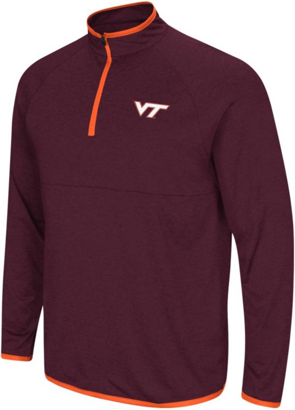 Colosseum Men's Virginia Tech Hokies Maroon Rival 1/4 Zip Jacket product image
