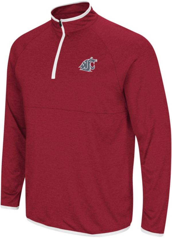 Colosseum Men's Washington State Cougars Crimson Rival 1/4 Zip Jacket ...