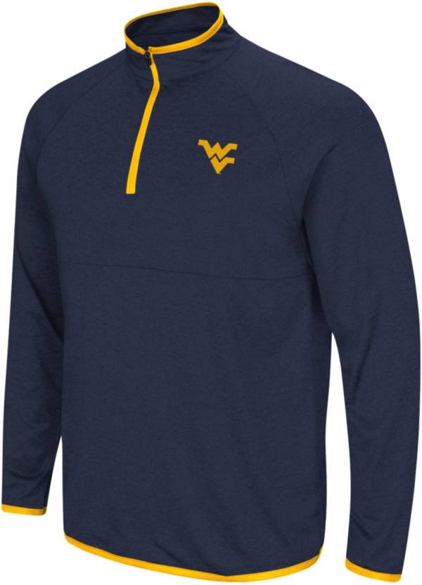Colosseum Men's West Virginia Mountaineers Blue Rival 1/4 Zip Jacket product image