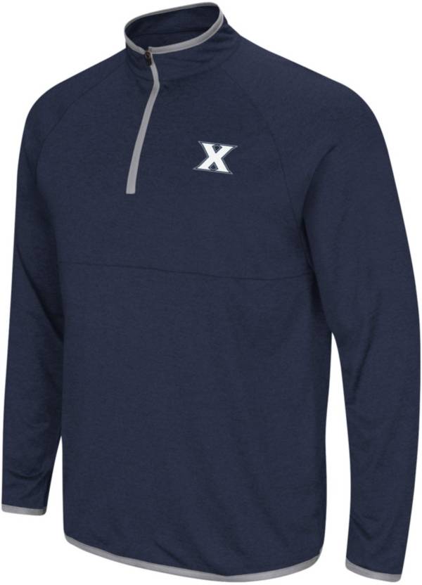 Colosseum Men's Xavier Musketeers Blue Rival 1/4 Zip Jacket product image
