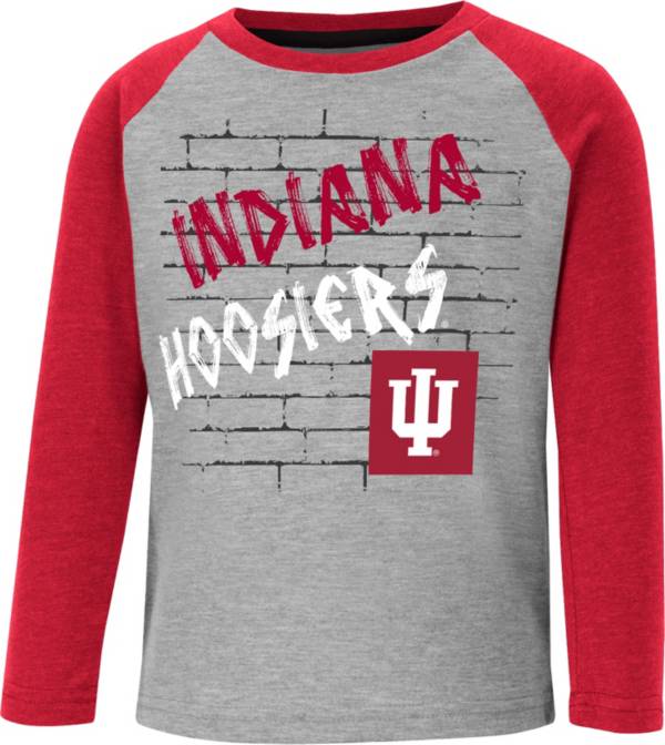 Colosseum Toddler Indiana Hoosiers Gray East End Raglan Longsleeve T-Shirt product image