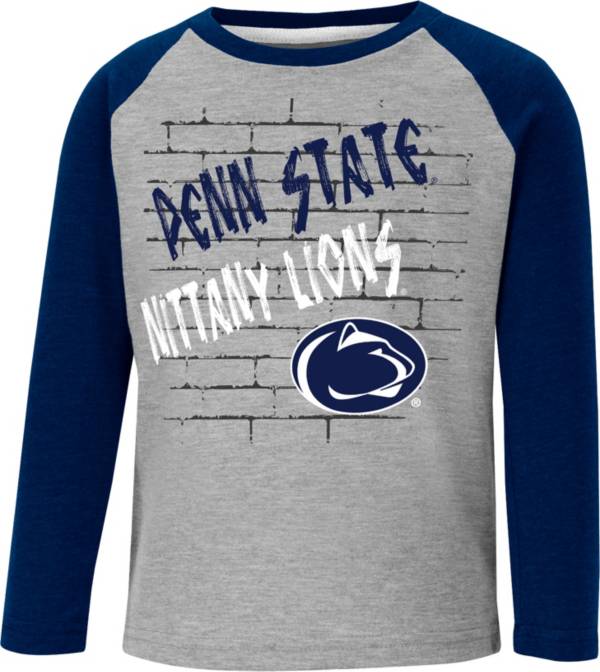 Colosseum Toddler Penn State Nittany Lions Gray East End Raglan Longsleeve T-Shirt product image