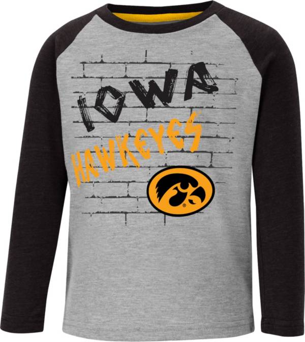 Colosseum Toddler Iowa Hawkeyes Gray East End Raglan Longsleeve T-Shirt product image