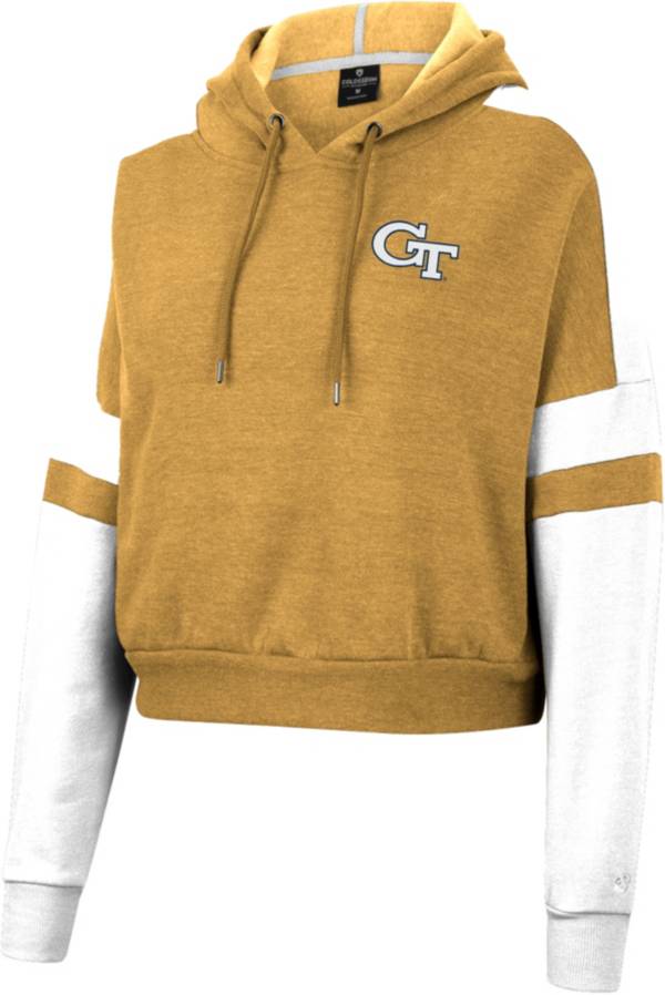 Colosseum Women's Georgia Tech Yellow Jackets Gold Paris Pullover Hoodie product image