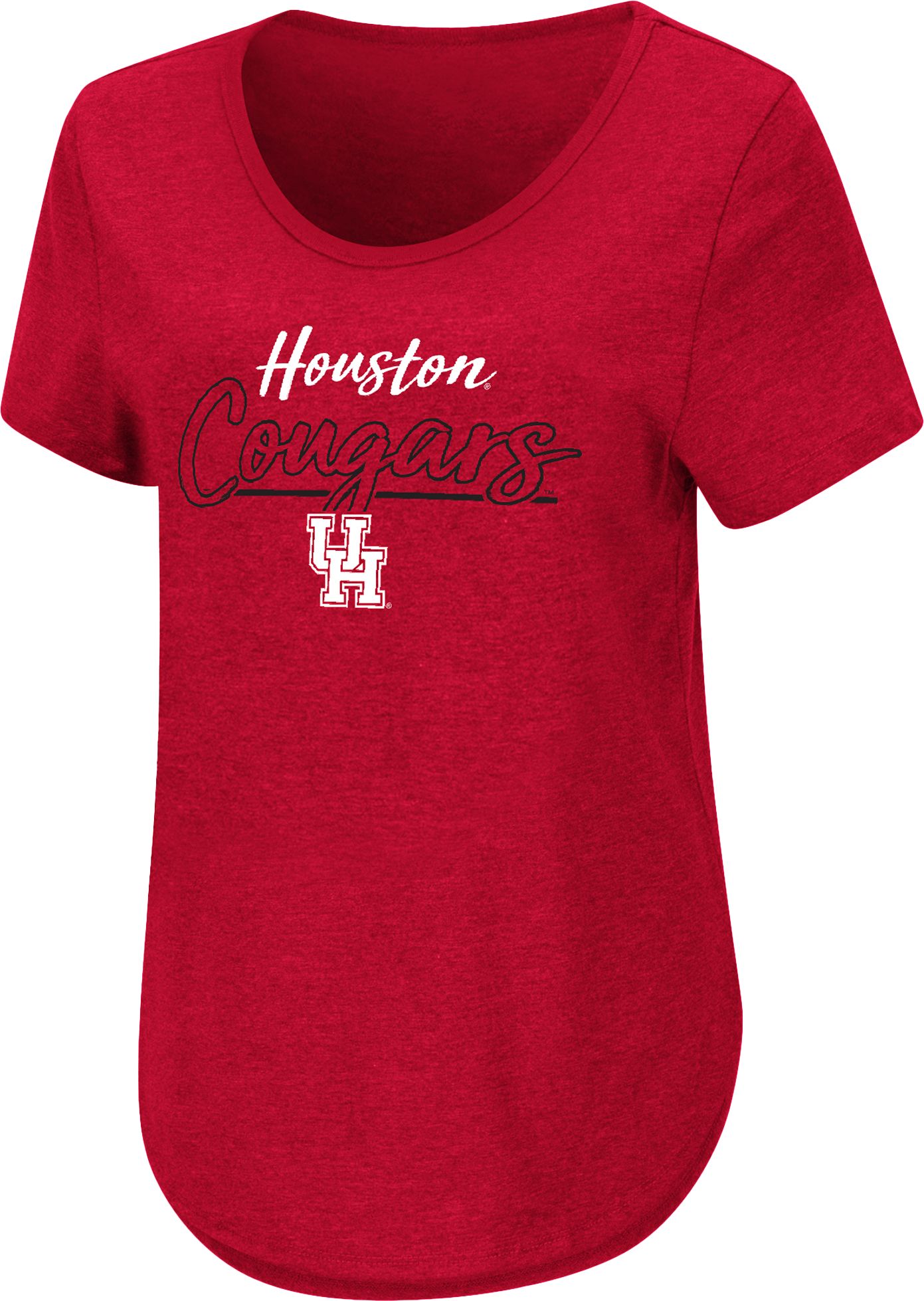 Houston Cougars Basketball Apparel Houston Cougars Basketball T-Shirt -  Team Color Arch Design Houston Cougars T-shirt, image size:780x1098
