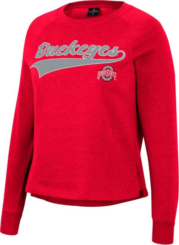 Colosseum Women's Ohio State Buckeyes Scarlet Already Did Pullover Sweatshirt product image