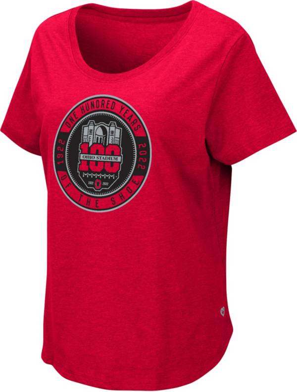 Colosseum Women's Ohio State Buckeyes Scarlet 100th Anniversary of The Shoe T-Shirt product image