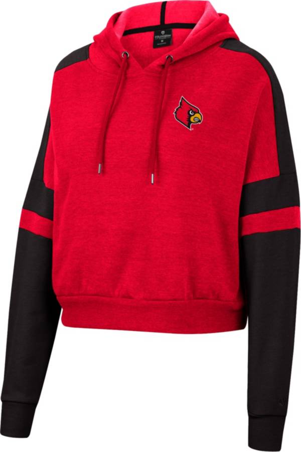 Colosseum LADIES Louisville Cardinals Red Pullover Fleece NCAA