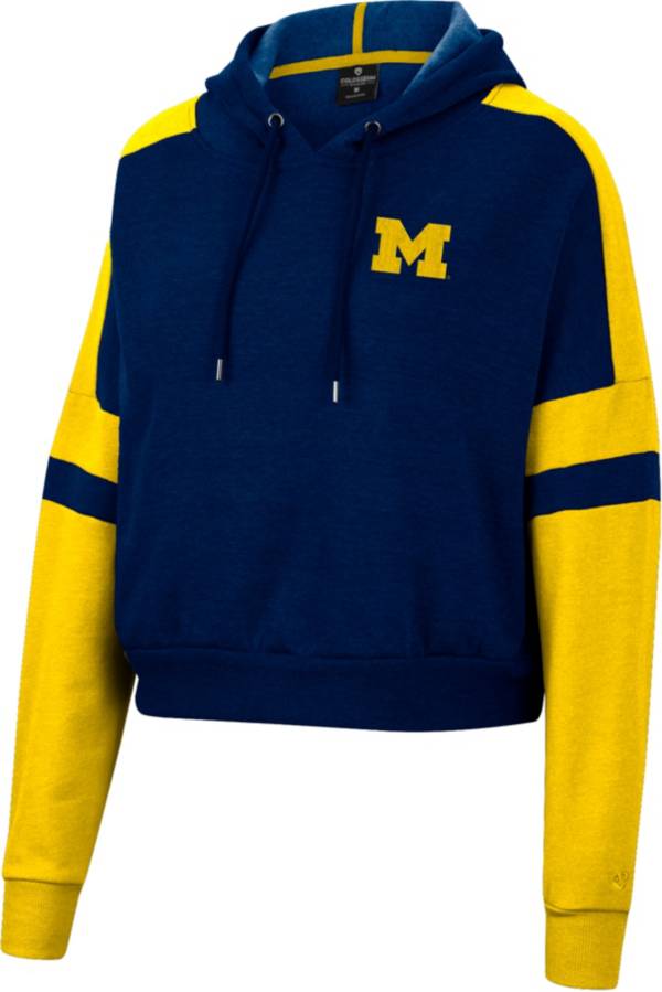 Colosseum Women's Michigan Wolverines Navy Paris Pullover Hoodie product image